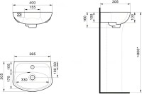 Раковина маленькая в туалет Santek Анимо 1WH110490 40