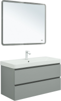 Тумба под раковину без столешницы Aquanet Вега 2.0 100 подвесная, мисти грин