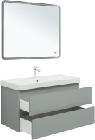 Тумба под раковину без столешницы Aquanet Вега 2.0 100 подвесная, мисти грин