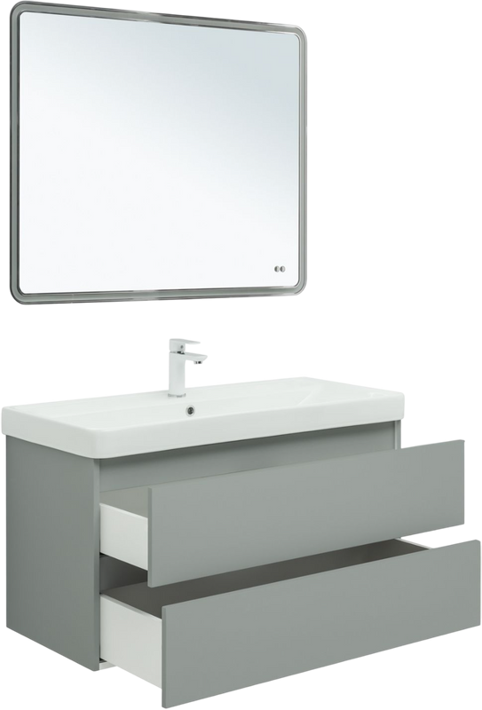 Тумба под раковину без столешницы Aquanet Вега 2.0 100 подвесная, мисти грин