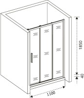 Душевая дверь в нишу Good Door Orion WTW-110-C-CH