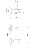 Гигиенический душ Haiba HB5513-4 со смесителем, бронза