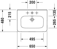Мебельная раковина Duravit DuraStyle 232065