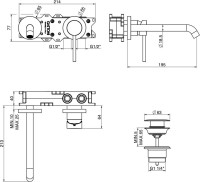 Смеситель для раковины Gattoni Circle Two 9135/91C0 С ВНУТРЕННЕЙ ЧАСТЬЮ, хром