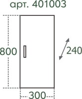 Шкаф СанТа Стандарт ПШ 30х80 Шкаф СанТа Стандарт ПШ 30х80