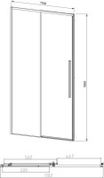 Душевая дверь в нишу Vincea Slim-N VDS-4SN110CL 110 см, профиль хром