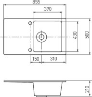 Комплект Мойка AQUATON Верона графит + Измельчитель Zorg Inox D