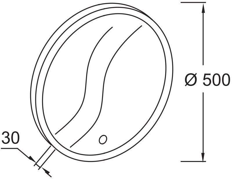 Зеркало круглое Jacob Delafon EB1426-NF 50 с подсветкой