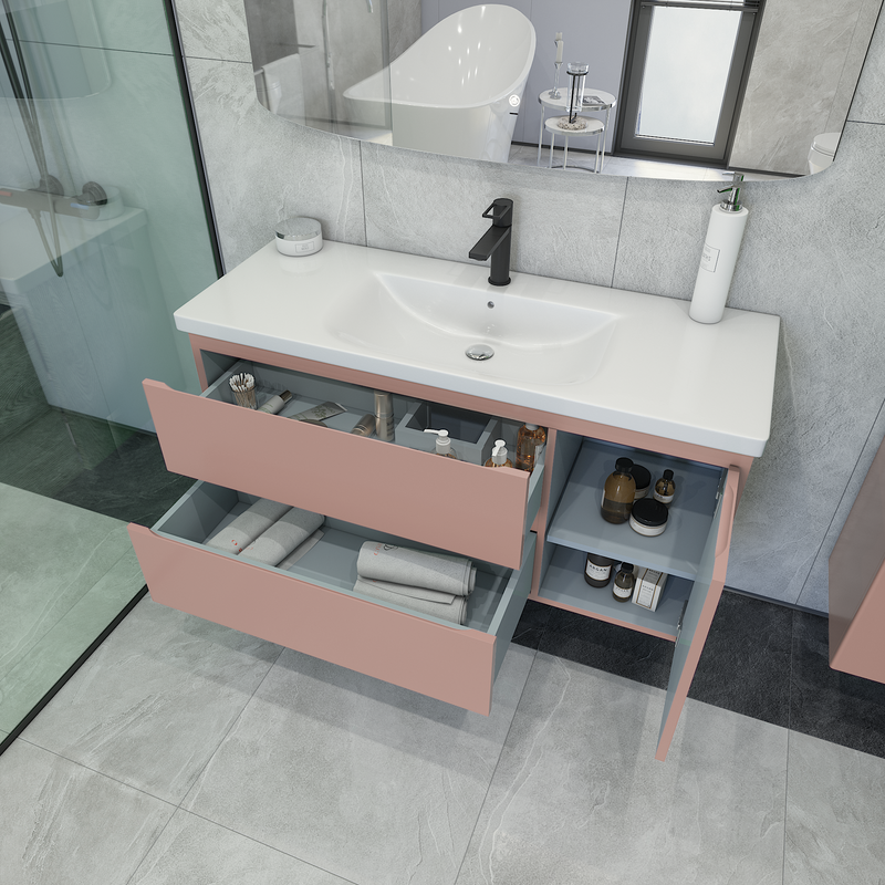 Мебель для ванной комнаты Caprigo Forte 120 R подвесная, пудра