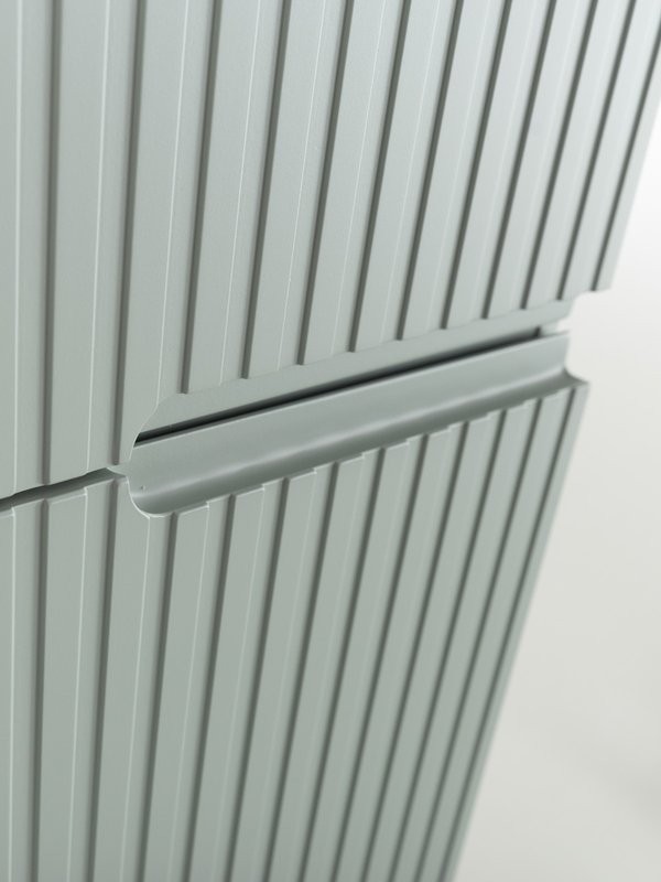 Шкаф-пенал для ванной Cezares Duet-n 40 подвесной, жемчужный зеленый