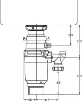 Комплект Мойка D&K DKS604506 графит + Измельчитель Emar