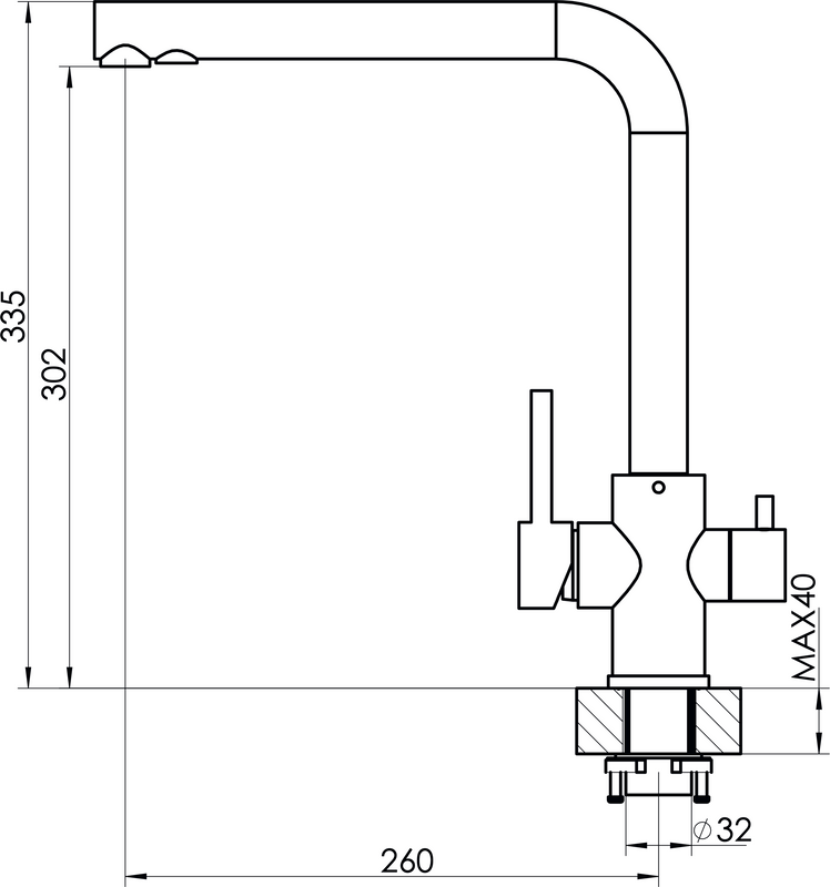 Смеситель для кухни Dr. Gans Акцент 339.06H.2123.409 базальт