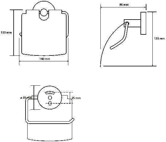 Набор Держатель Bemeta Hematit 159112012 + Ершик 159313067