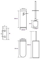 Набор Держатель Bemeta Hematit 159112012 + Ершик 159313067 Набор Держатель Bemeta Hematit 159112012 + Ершик 159313067