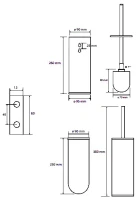 Набор Держатель Bemeta Hematit 159112012 + Ершик 159313067 Набор Держатель Bemeta Hematit 159112012 + Ершик 159313067