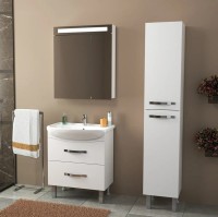 Зеркало-шкаф Dreja Uni 60 белый, с подсветкой