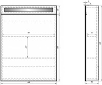 Зеркало-шкаф Dreja Uni 60 белый, с подсветкой