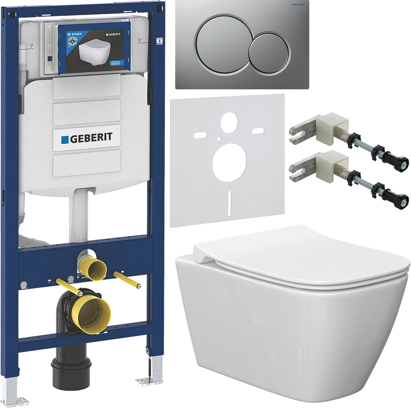 Комплект Унитаз подвесной Ideal Standard I Life B T461401 безободковый, euro white + Крышка T500301 с микролифтом + Инсталляция Geberit Duofix UP 320 111.300.00.5 + Кнопка Sigma 01 115.770.JQ.5 лакированная, матовый хром + Крепления 111.815.00.1 к стене +