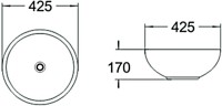Накладная раковина SantiLine SL-1065