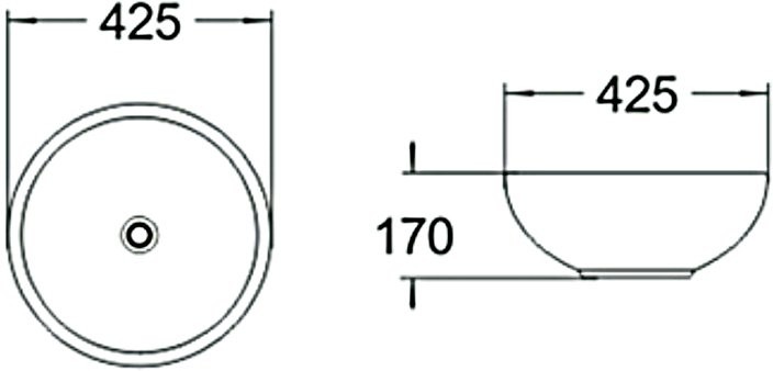Накладная раковина SantiLine SL-1065
