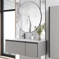 Тумба под раковину без столешницы Armadi Art Quatro 2 120 luna, профиль anthracite