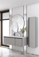 Тумба под раковину без столешницы Armadi Art Quatro 2 120 luna, профиль anthracite