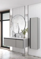 Тумба под раковину без столешницы Armadi Art Quatro 2 120 luna, профиль anthracite