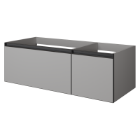 Тумба под раковину без столешницы Armadi Art Quatro 2 120 luna, профиль anthracite