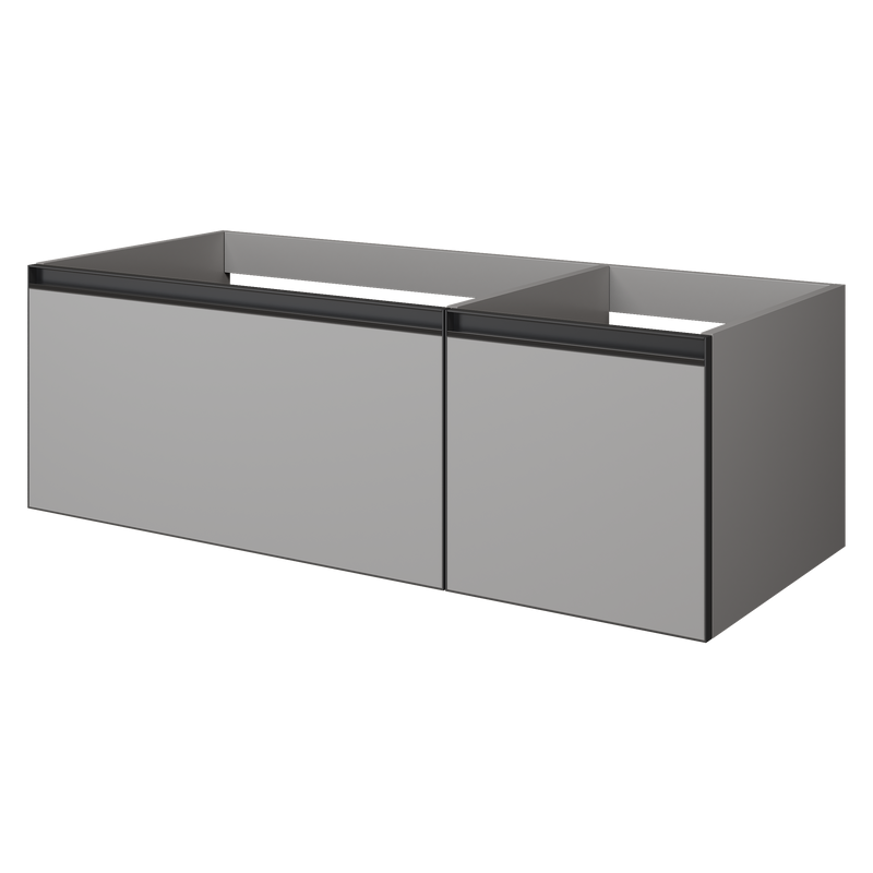 Тумба под раковину без столешницы Armadi Art Quatro 2 120 luna, профиль anthracite