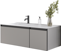 Тумба под раковину без столешницы Armadi Art Quatro 2 120 luna, профиль anthracite