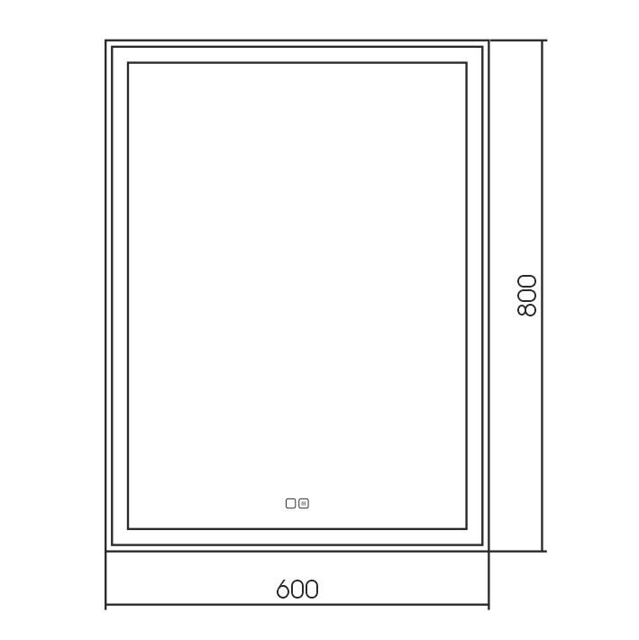 Зеркало AQUAme 80x60