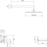 Душевой комплект Gappo G07 G7107-20 С ВНУТРЕННЕЙ ЧАСТЬЮ, хром