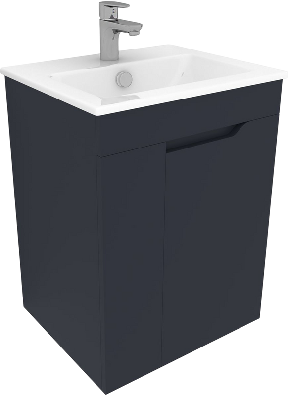 Тумба под раковину без столешницы Aquanet Практика 50 с дверцами, маренго