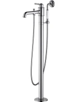 Напольный смеситель для ванны с душем AQUATEK Классик AQ1545CR С ВНУТРЕННЕЙ ЧАСТЬЮ, хром