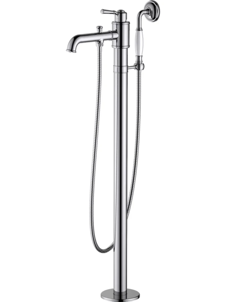 Напольный смеситель для ванны с душем AQUATEK Классик AQ1545CR С ВНУТРЕННЕЙ ЧАСТЬЮ, хром