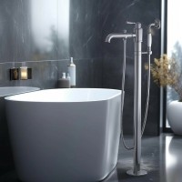Напольный смеситель для ванны с душем AQUATEK Классик AQ1545CR С ВНУТРЕННЕЙ ЧАСТЬЮ, хром