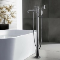 Напольный смеситель для ванны с душем AQUATEK Классик AQ1545CR С ВНУТРЕННЕЙ ЧАСТЬЮ, хром