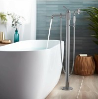 Напольный смеситель для ванны с душем AQUATEK Классик AQ1545CR С ВНУТРЕННЕЙ ЧАСТЬЮ, хром