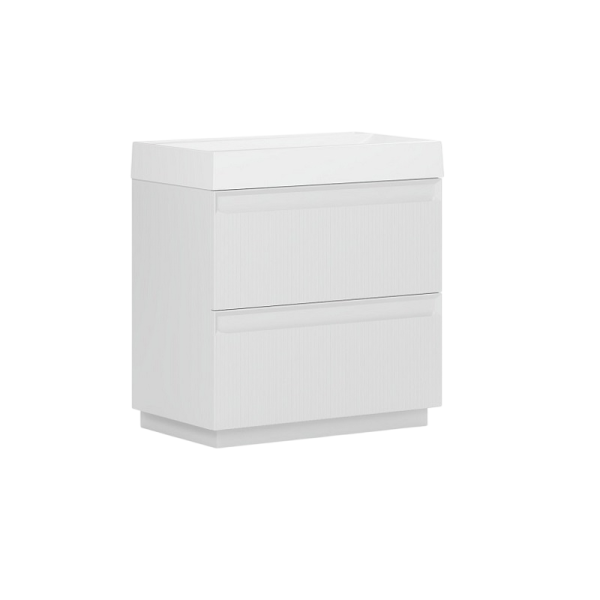 Тумба с раковиной Belux Базель 70 напольная, белая матовая