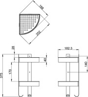 Полка AZARIO AZ-833-2 двухэтажная, хром