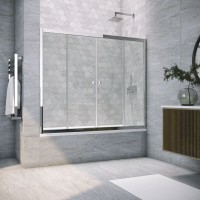 Шторка на ванну Vegas Glass Z2V Tur Novo 180 08 01 профиль глянцевый хром, стекло прозрачное
