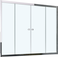 Шторка на ванну Vegas Glass Z2V Tur Novo 180 08 01 профиль глянцевый хром, стекло прозрачное