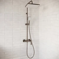Душевая стойка STWORKI Готланд W1H303-Grey воронёная сталь Душевая стойка STWORKI Готланд W1H303-Grey воронёная сталь