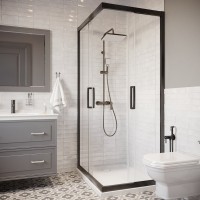 Душевая стойка STWORKI Готланд W1H303-Grey воронёная сталь