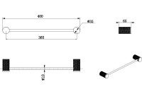 Держатель для полотенец Allen Brau Priority 6.31C11-31 матовый черный Держатель для полотенец Allen Brau Priority 6.31C11-31 матовый черный