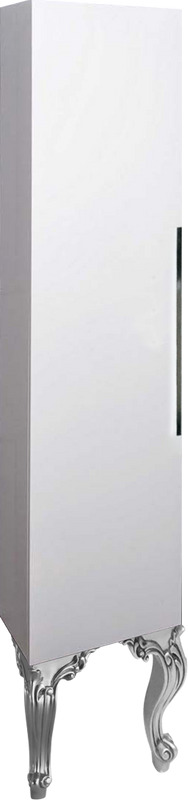 Шкаф-пенал для ванной Armadi Art NeoArt белый с ручкой Luce хром, с ножками