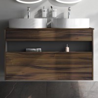 Тумба с раковиной AM.PM Func 120 дуб крафт, со столешницей, раковина M8FWCC20561WG