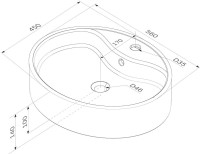 Тумба с раковиной AM.PM Func 120 дуб крафт, со столешницей, раковина M8FWCC20561WG