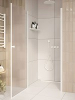 Душевая дверь в нишу Parly DE80F 80x185, профиль белый, стекло матовое