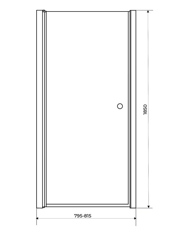 Душевая дверь в нишу Parly DE80F 80x185, профиль белый, стекло матовое